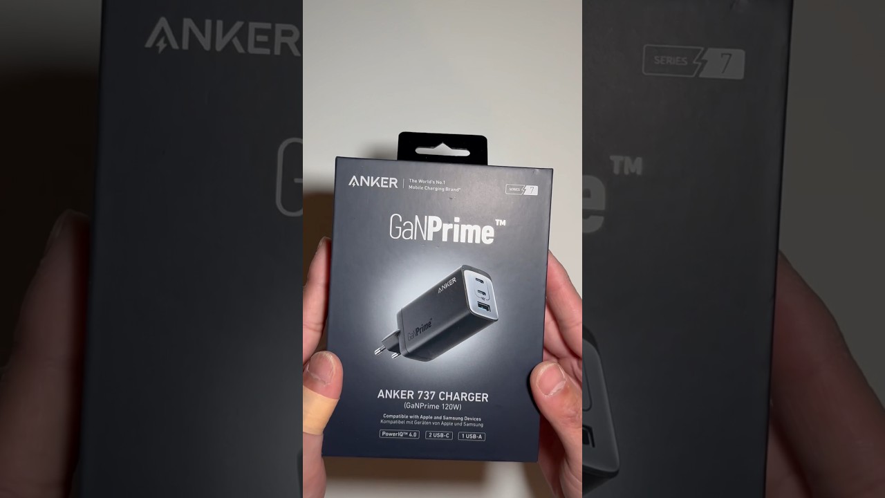 The Anker 737 Charger (Ganprime 120w) Powerful Wall Charger.