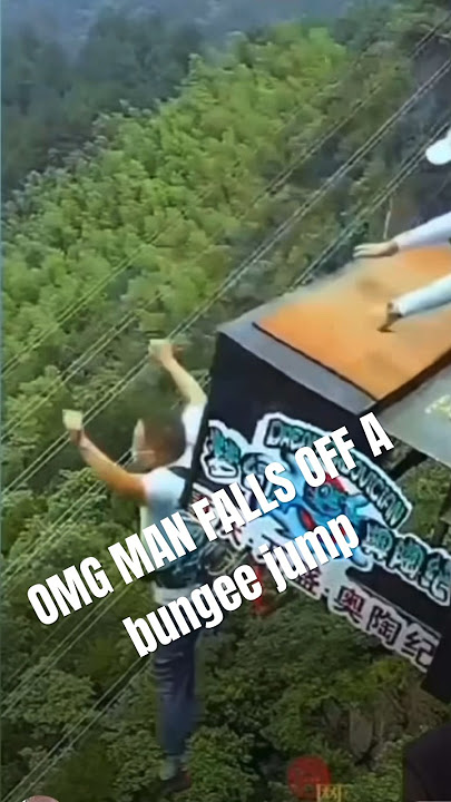 OMG MAN FALLS OFF A bungee jump