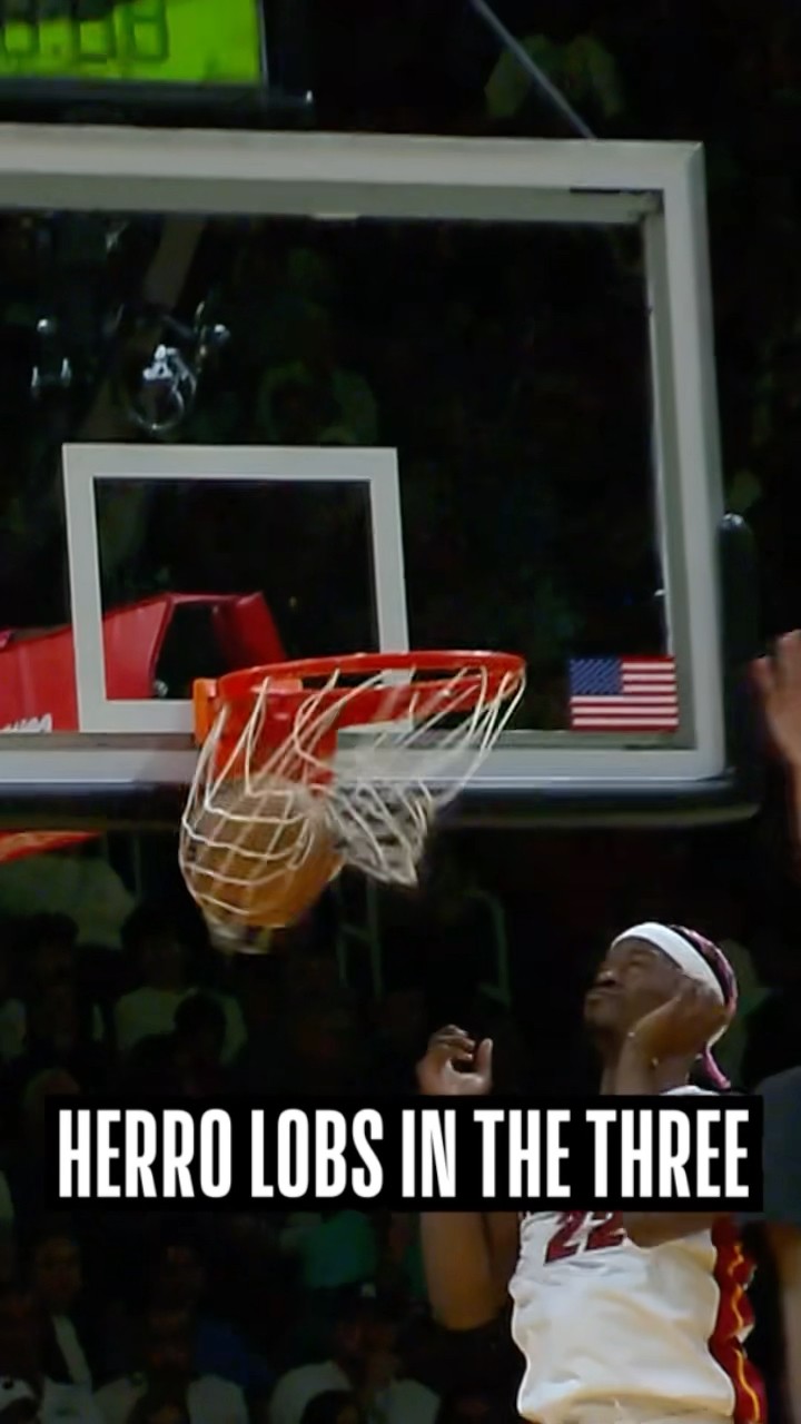 Tyler Herro’s lob turns into a three! ??| #Shorts