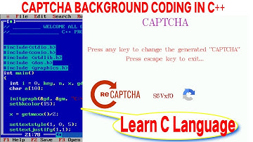 HOW TO GENERATE CAPTCHA USING C++ LANGUAGE | CAPTCHA BACKGROUND CODING IN C PROGRAMMING