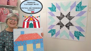 Triangles 3 different ways! Festival and Fireworks Kickoff!