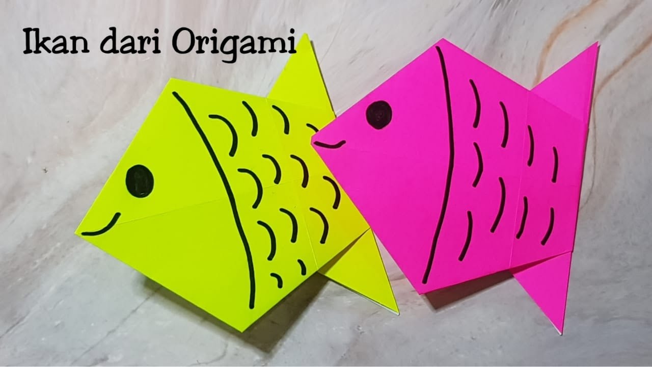  Cara  Membuat Ikan  dari Kertas Origami  YouTube
