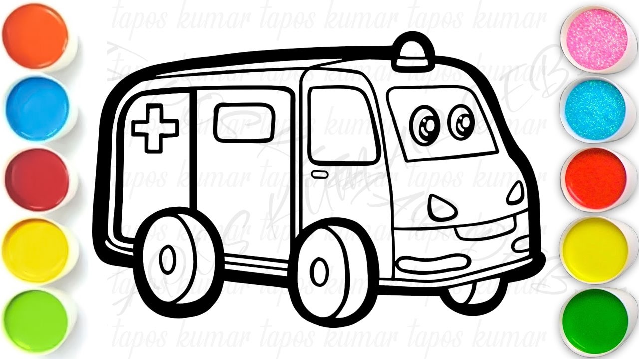 Ambulance Drawing, Painting & Coloring For Kids and Toddlers_ Kids Art