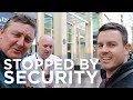 Street photography with Gary Gough. Stopped by security! Fujifilm X100F