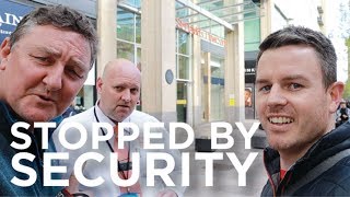 Stopped by security! Street photography Ft. Gary Gough (Fujifilm X100F)