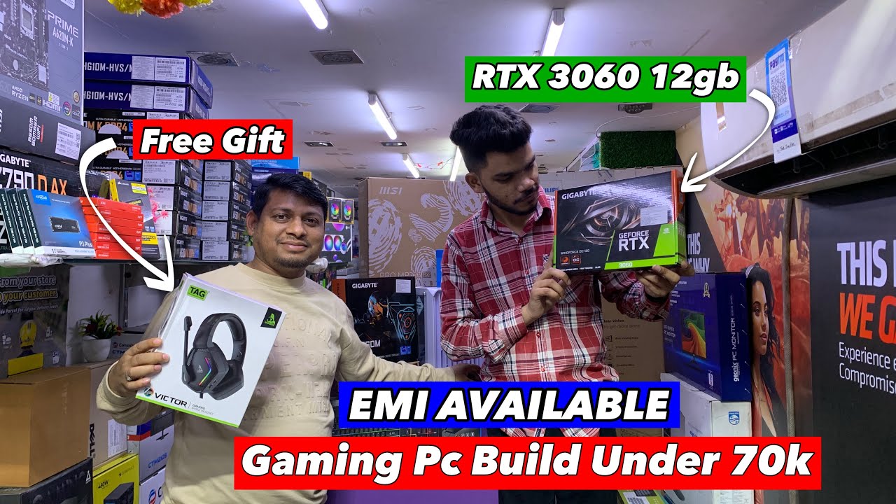 Gaming Pc Build Under 70K Emi Available And Free Gift Intel 12400f - RTX 3060 12gb