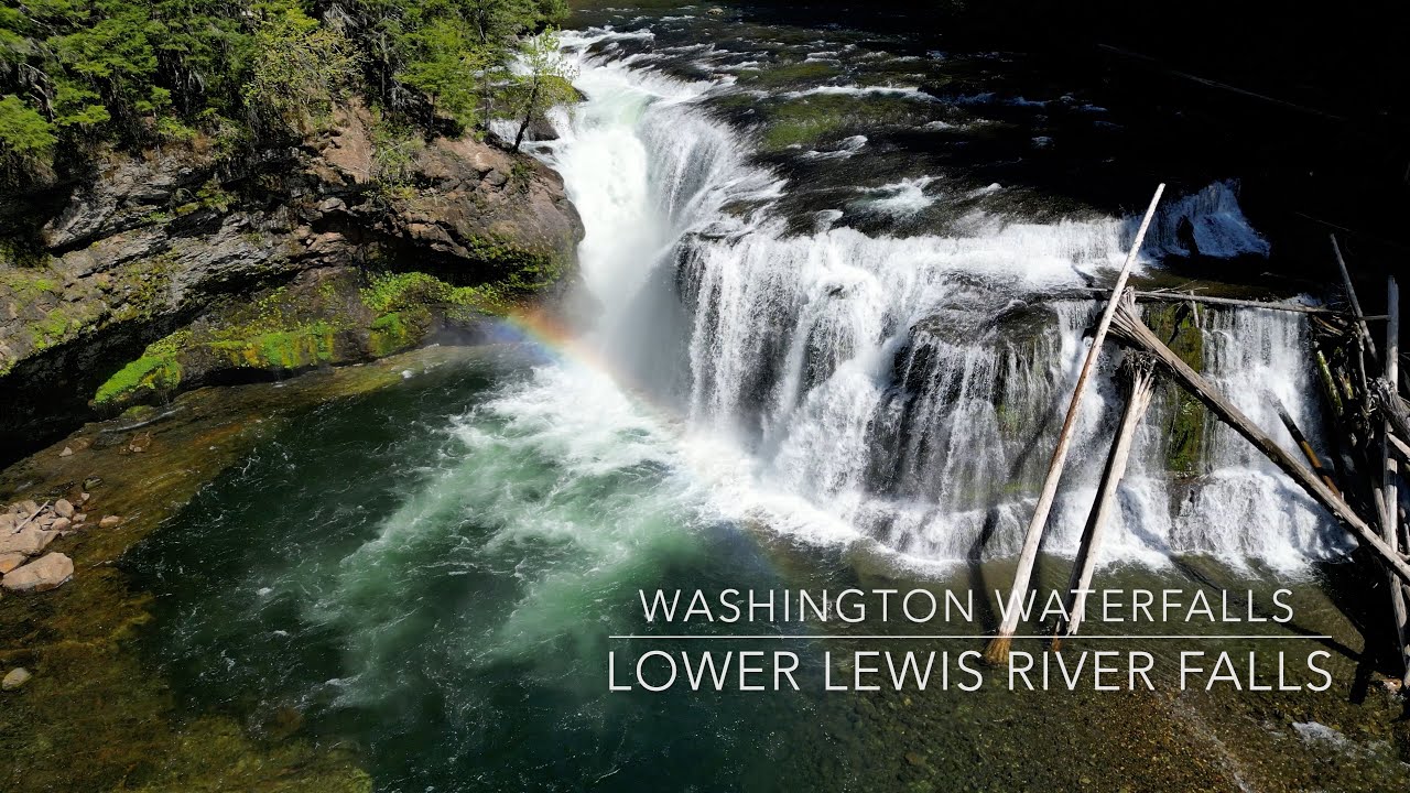 Lower Lewis River Falls, WA - Cinematic Drone