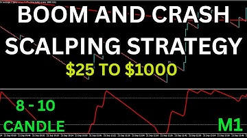 Boom & Crash Scalping Strategy 📈 Grow $25 to $1000 FAST | Kerdoskopos Mobile Strategy (M1)