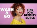 How To Style Fine Low Density Curls | Wash Day Curls