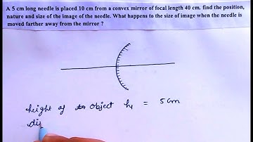 Ray optics | Physics | Class 12 | Pyq |A 5 cm long needle is placed | s l arora | lens | Neet | Jee
