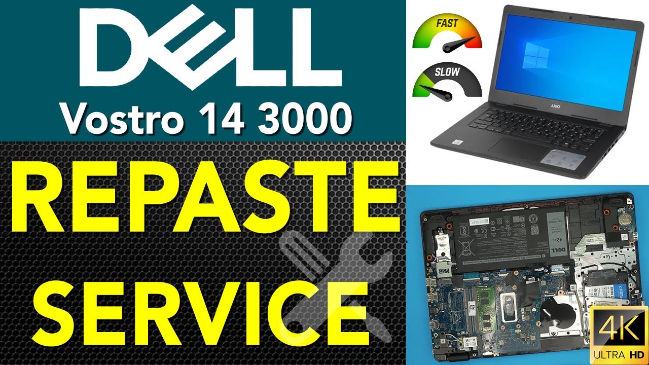Dell Vostro 14 3000 3490 Repaste Service and Cleaning - YouTube