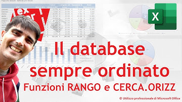 EXCEL - TRUCCHI E SEGRETI: 🧮 Funzioni RANGO e CERCA.ORIZZ: Il database sempre ordinato