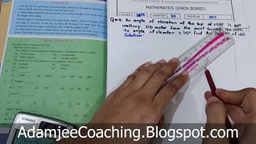 NEW Maths 10th Exercise 30 5 Q.4 | INTRODUCTION To TRIGONOMETRY |