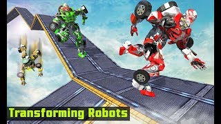 Impossible Car Parking Tracks Transform Robot Game (By Warm Milk Productions) Android Gameplay HD screenshot 2