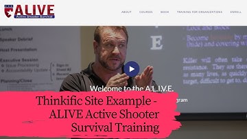 Thinkific Landing Page Example | Empire Halo Theme | ALIVE Active Shooter Survival Training