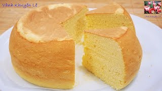 BÁNH BÔNG LAN nướng NỒI CƠM ĐIỆN không cho Bột nở, Cách làm Spong cake in Rice cooker by Vanh Khuyen