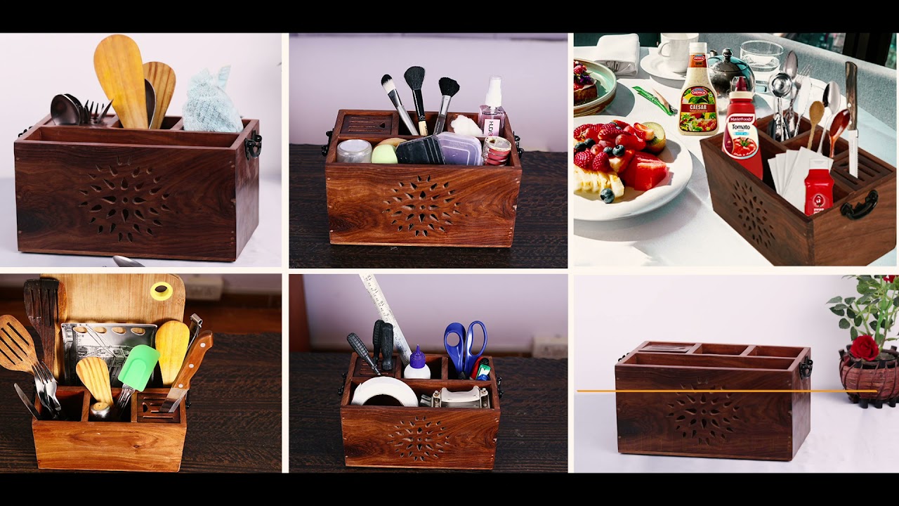 Wooden Spoon stand for dining table and spoon stand for kitchen (Multipurpose)