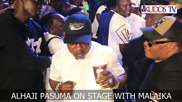 ALHAJI PASUMA ON STAGE WITH MALAIKA 50TH BIRTHDAY PARTY.