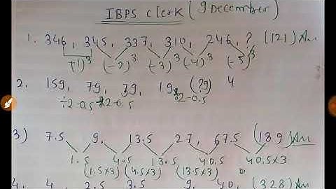 IBPS clerk preliminary exam number series and paper review 9 December 2017