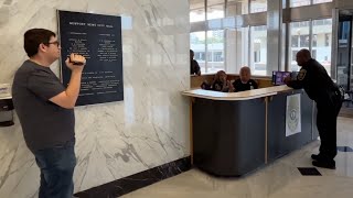 An elevator video that turned into a First Amendment Audit in Newport News City Hall