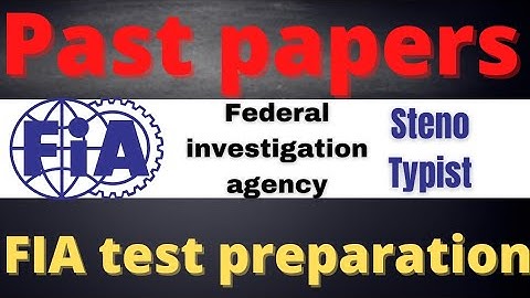 FIA test paper FIA preparation material