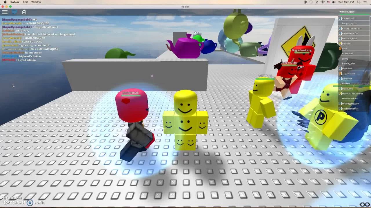 Bighead party on roblox!! 