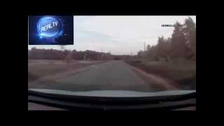 Roll over caught by dash cam