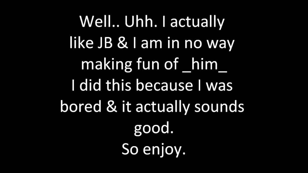 Justin Bieber - Never Say Never (Deeper voice) w/ lyrics. - YouTube - Justin Bieber Never Say Never Lyrics