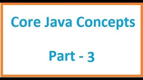 Core Java Class 3