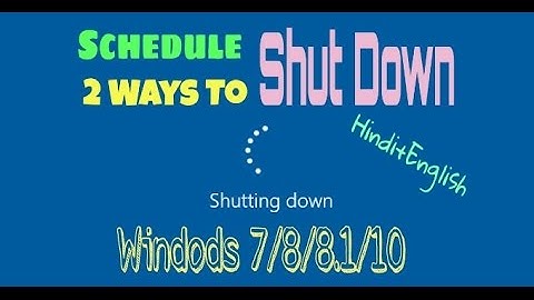Schedule Shutdown Windows 10/8/7 || No Software Required || CB TECHNIC WORLD