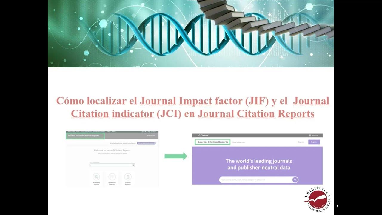 Cómo localizar el Journal impact Factor y el Journal Citation Indicator