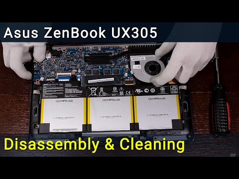 Как разобрать и почистить ноутбук Asus ZenBook UX305