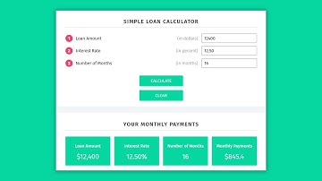 Simple Loan Calculator | Vanilla JS Project