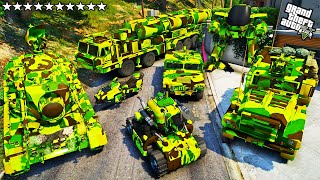 Stealing SECRET ARMY VEHICLES With Franklin GTA 5 RP!