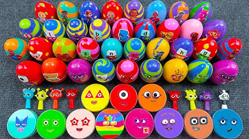 Numberblocks💫 Unboxing Surprise 🌈 Slime Mixing in Minh Eggs Colorful - Satisfying ASMR