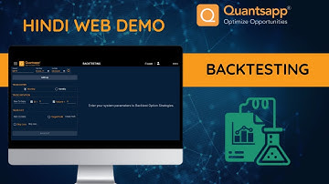 #Options Backetesting Web Demo || Quantsapp Web tutorial (Hindi)