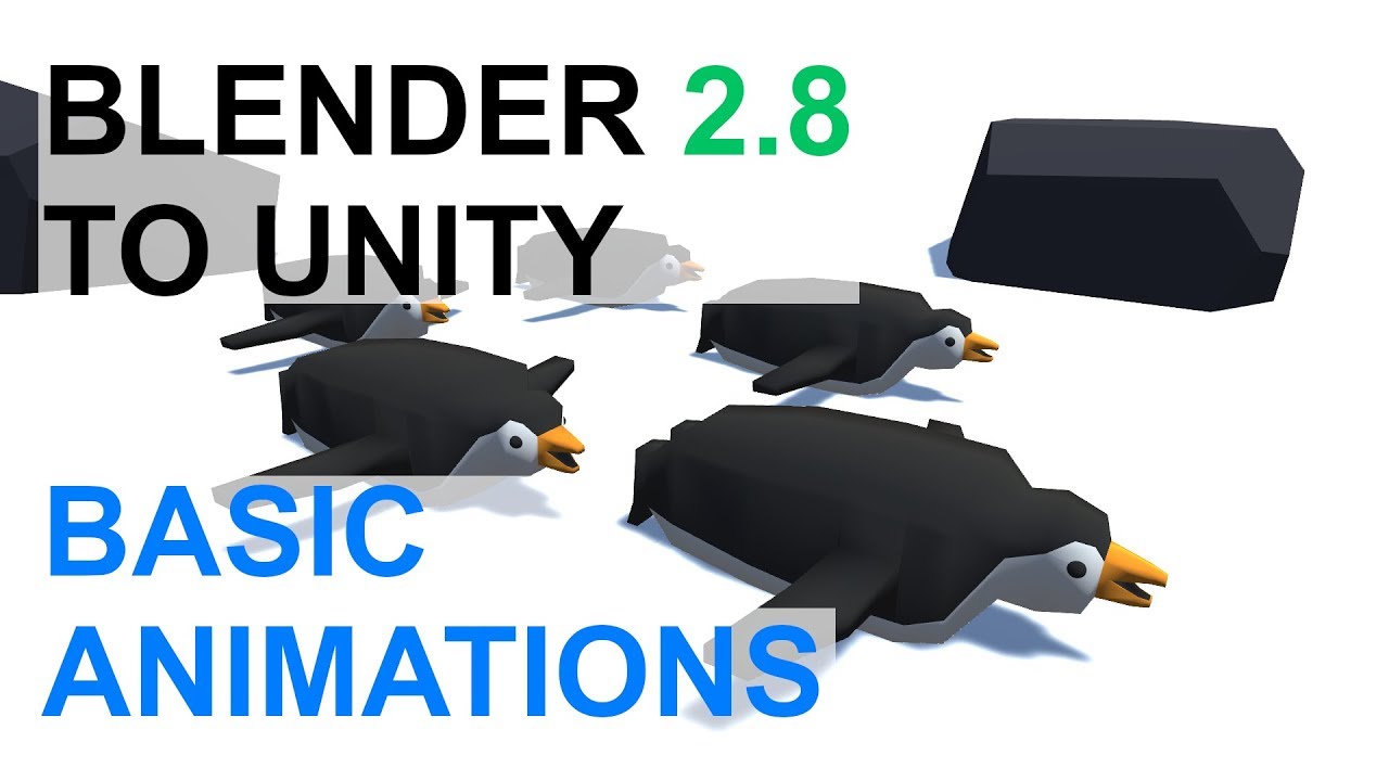 Blender 2.8+ to Unity - Animations (Idle, Forward, Left, Right) - YouTube