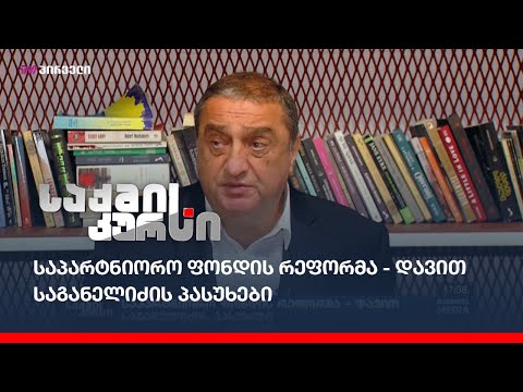 საპარტნიორო ფონდის რეფორმა - დავით საგანელიძის პასუხები