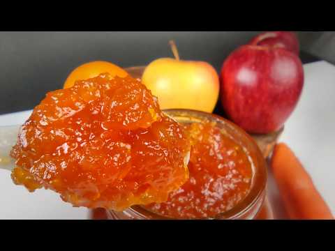 مربای هویج سیب و پرتقال بدون شکرک و کپک زدن باماندگاری بالا فوق العاده خوشمزه با استفاده دوگانه