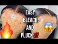 HOW TO: BLEACH KNOTS AND PLUCK LACE FRONT WIGS/LACE CLOSURES FOR BEGINNERS💯  l LUCY BENSON