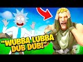 RICK & MORTY VOICE TROLLING in FORTNITE?! (Fortnite Challenge)