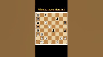 ||Mate in 3|| #shorts #chess  #checkmate #learnchess  #tactics #chessforbeginners #chessmatetricks