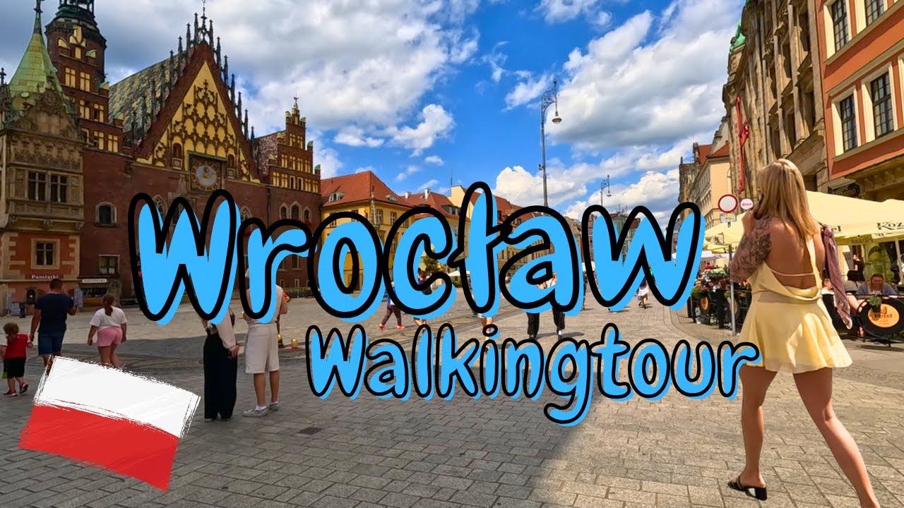 🇵🇱 Summer Walk in Wrocław 4K 🌿 | Old Town Market & Charming Streets with City Sounds
