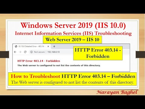 Web Server 2019 – HTTP Error 403.14 - Forbidden, Error Code    0x00000000 - 13