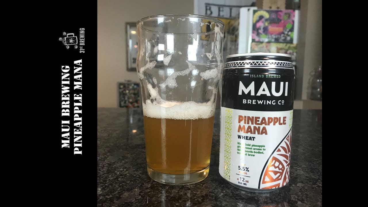 Maui Brewing Pineapple Mana Wheat Beer Review YouTube