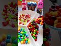 ASMR SATISFYING🌈SOUNDS SKITTLES FILLING | MIXED CANDIES | MIXED TOYS PLATTER #shorts #trending