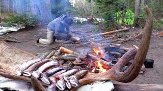 Catch n' Cook Wild Trout  - Epic Highlight Reel - Frying Fish