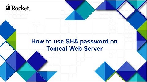 How to use SHA password on Tomcat Web Server