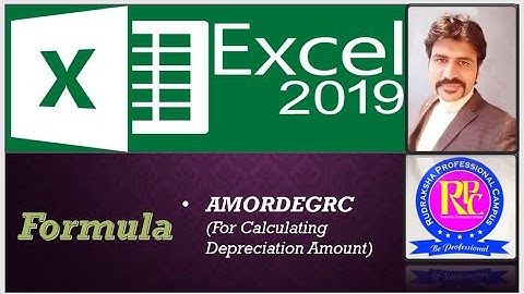 037 - MS-Excel - 2019 - AMORDEGRC (For Calculate Depreciation) Formula with Practice Sheet