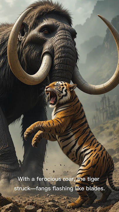 When Fury Met Endurance: The Mammoth vs Saber-Tooth Battle #YouTubeShorts#historicBattle#AIAnimation